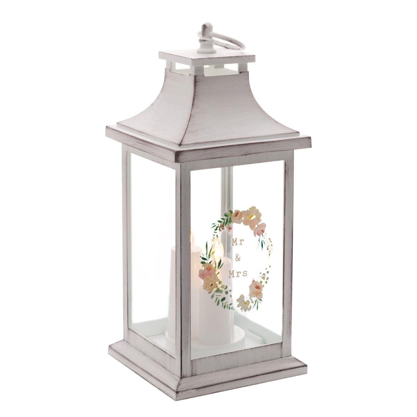 Wedding Battery Operated LED Lantern - Mr and Mrs