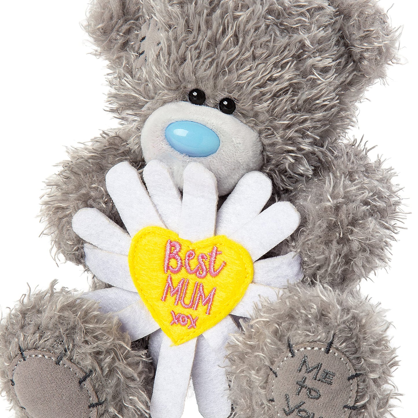 Me to You Tatty Teddy with 'Best Mum' Flower - Official Collection,Blue,gold,grey,pink