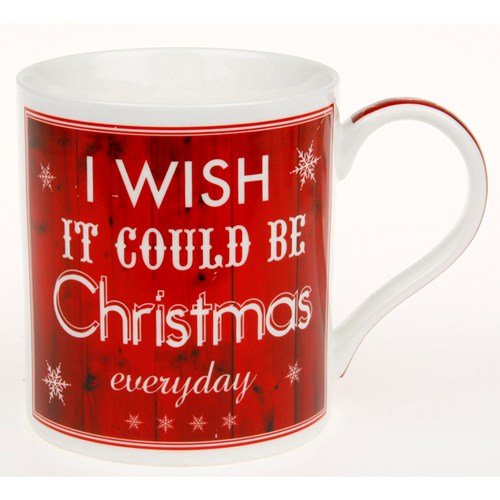 Vintage Lane - I wish it could be Christmas everyday - Festive Mug with Gift Box