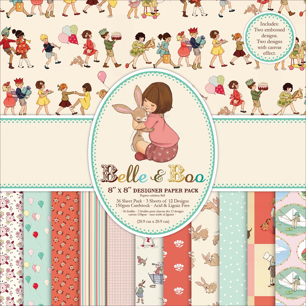 Trimcraft Belle and Boo 8 x 8 Paper Pad