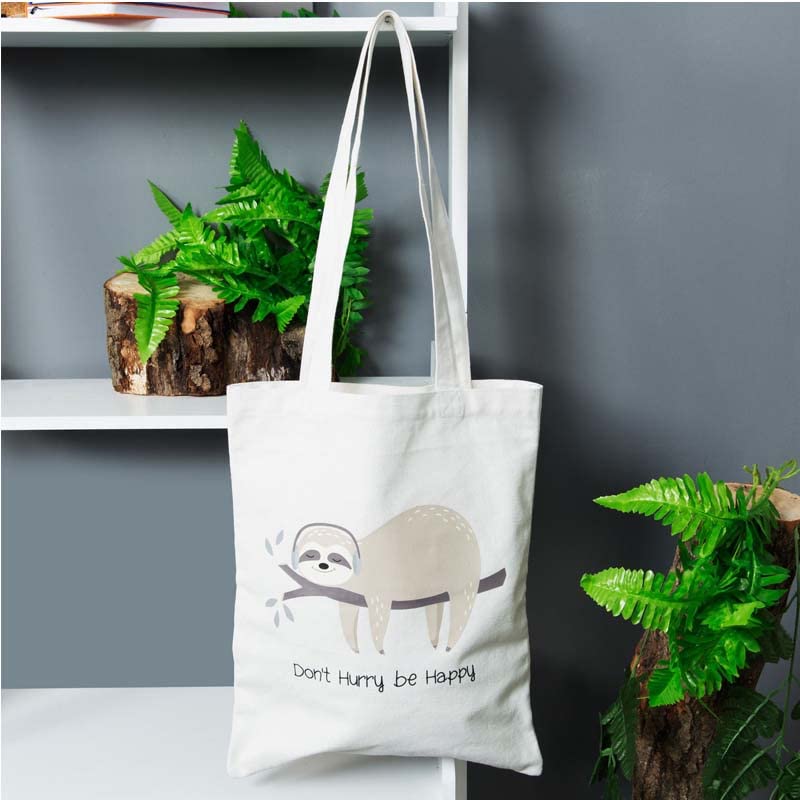 Animal Friends Canvas Shopper - Sloth
