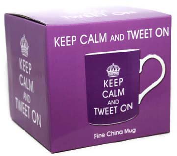 Keep Calm And Tweet On Fine China Mug