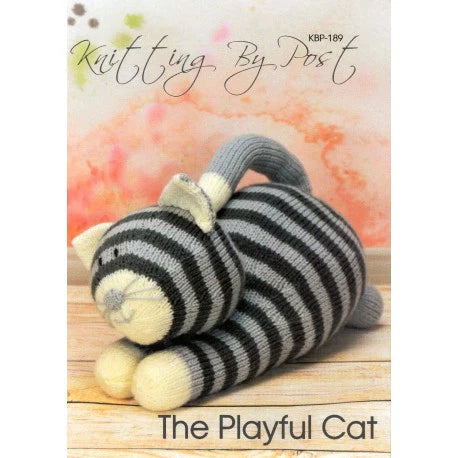 Playful Cat Soft Toy Knitting Pattern From Knitting by Post