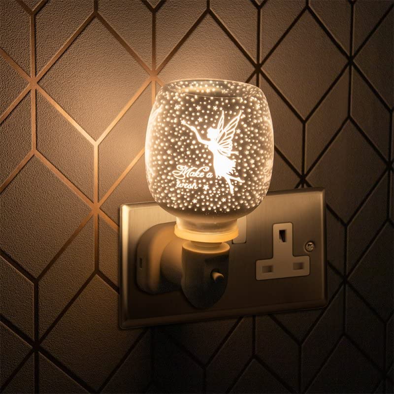 Lesser & Pavey Satin White Fairy Plug In Wax Fragrance Warmer Light Up Lamp