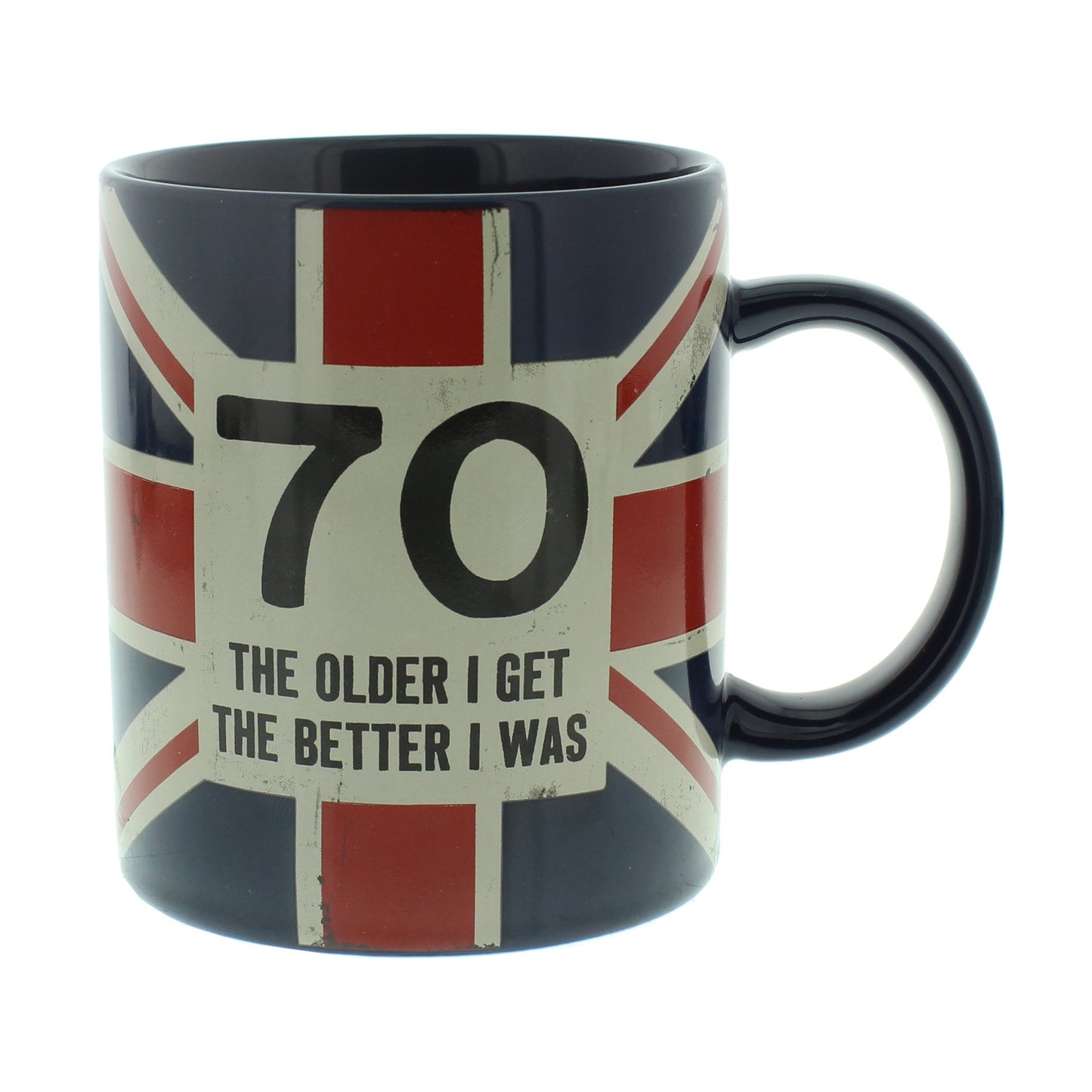 70th Birthday Gift - Union Jack Mug Vintage Style