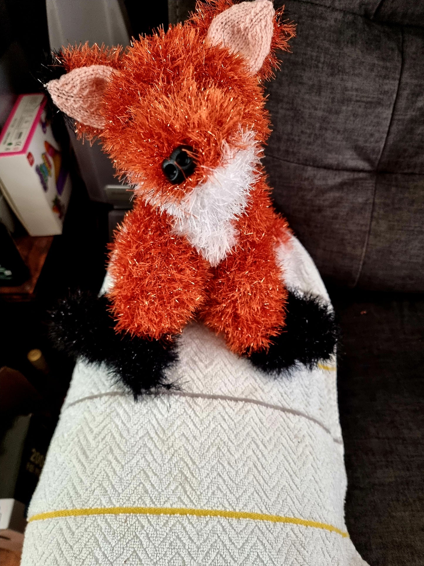 Mr fox handknitted 28cm height by width 31