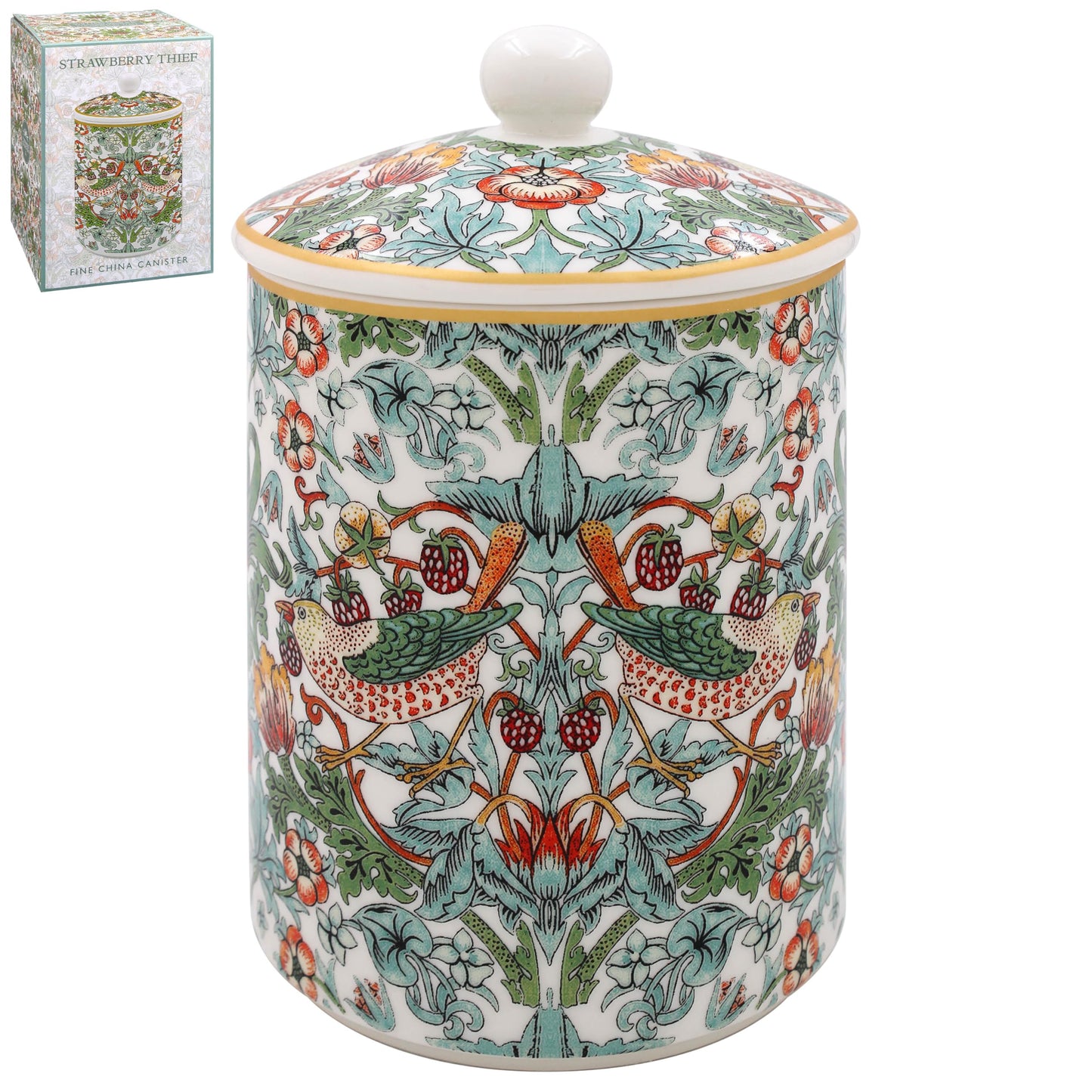 The Leonardo Collection William Morris Strawberry Thief Canister For Kicthen home