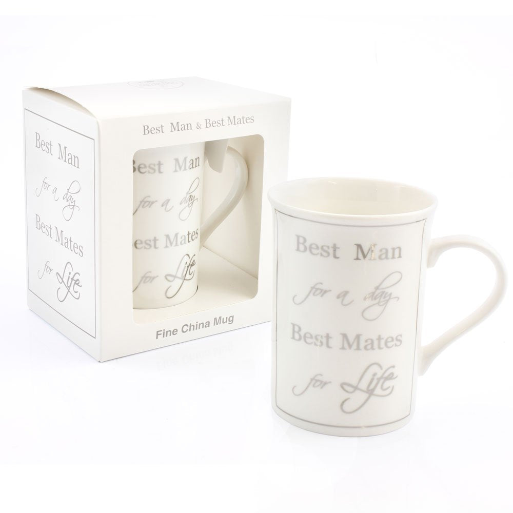 Best Man for a day best mate for life Fine China Mug Wedding Thank You Gift