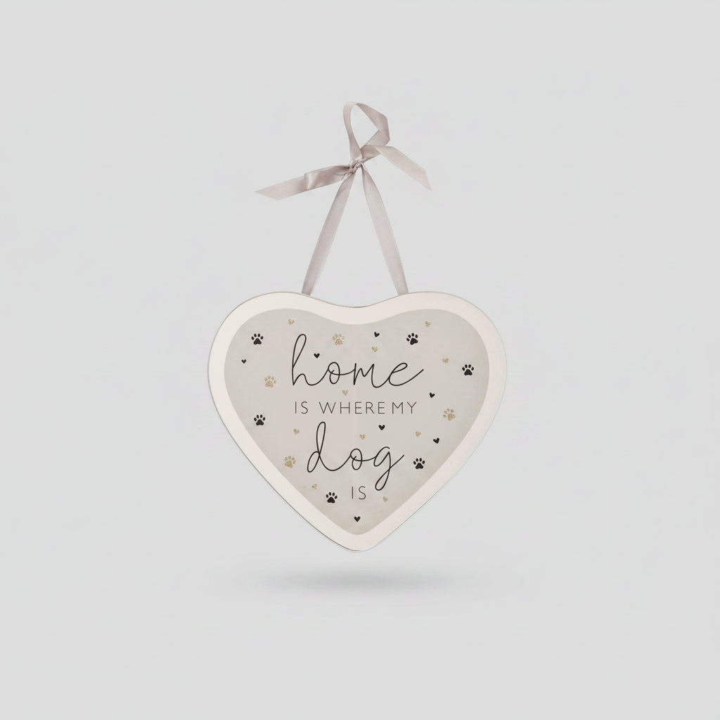 Best of Breed Glass Heart Hanging Plaque - Dog