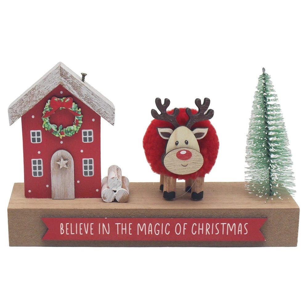 Xmas Pom Poms Reindeer House