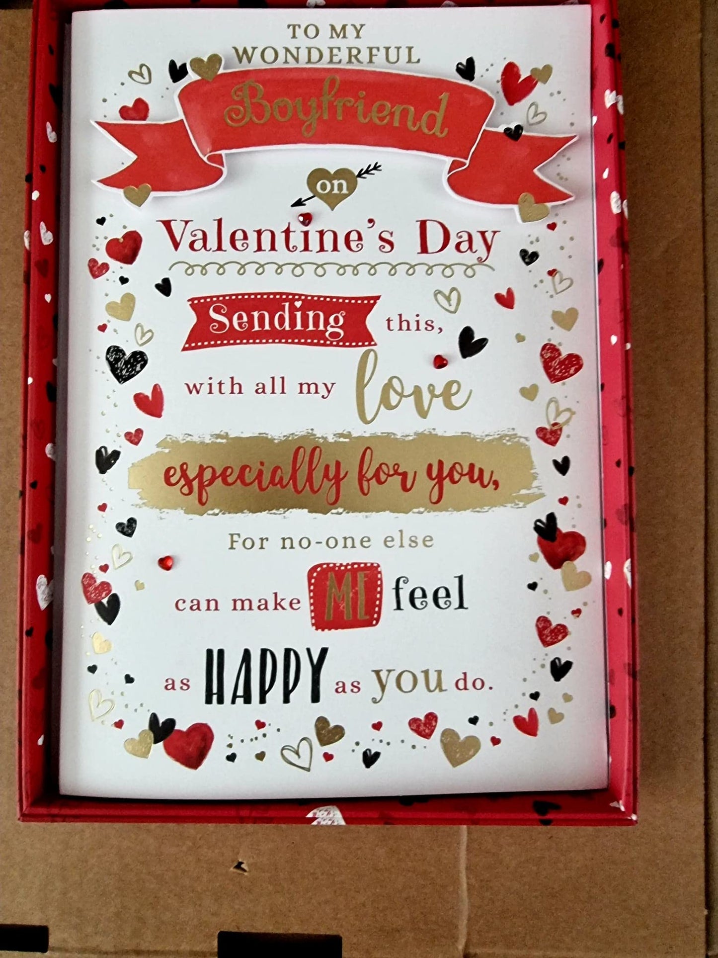 to my wonderful boyfriend valentines day boxed card