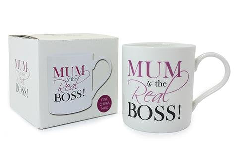 Mum is the Real Boss! Mug with Gift Box