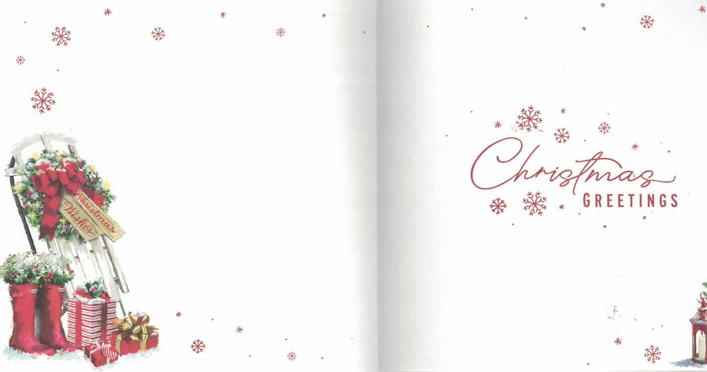 Luxury Christmas Cards with Snowy Scene Design, Pack of 10