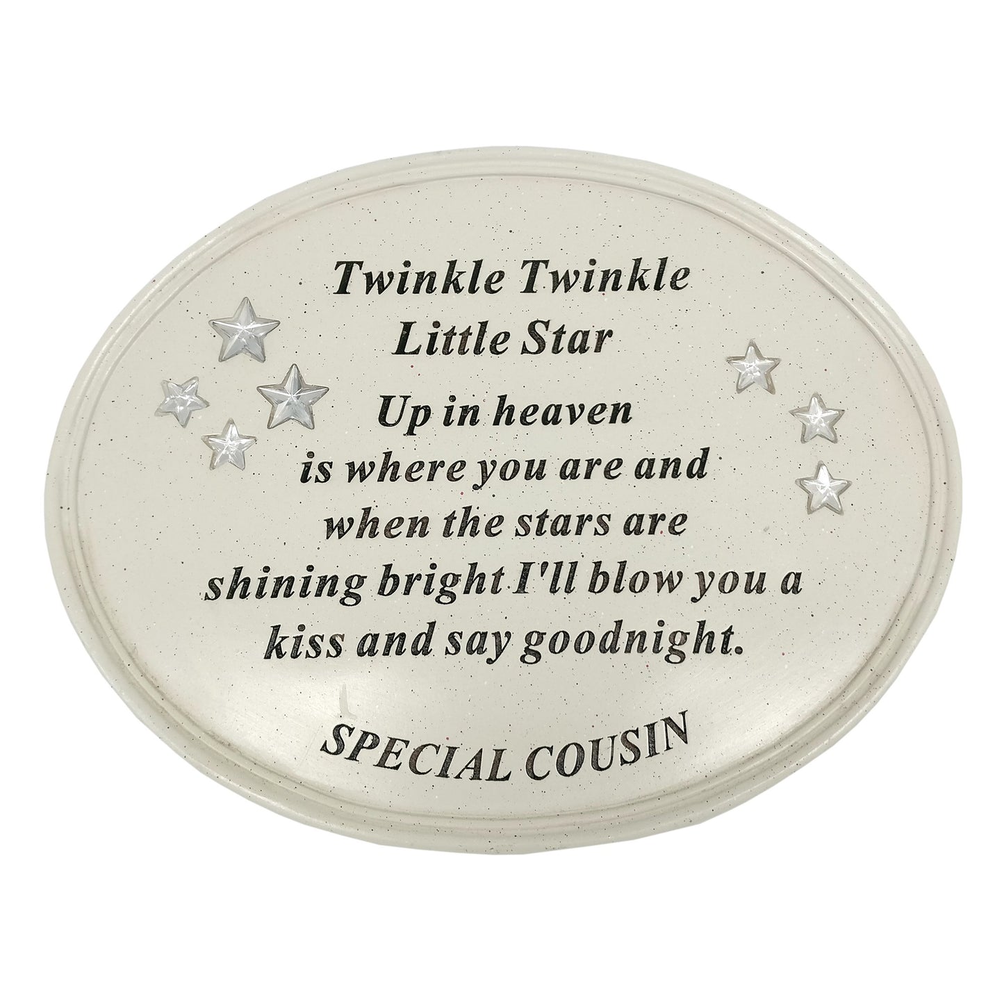 David Fischhoff Cousin oval Memorial Plaque, Cream