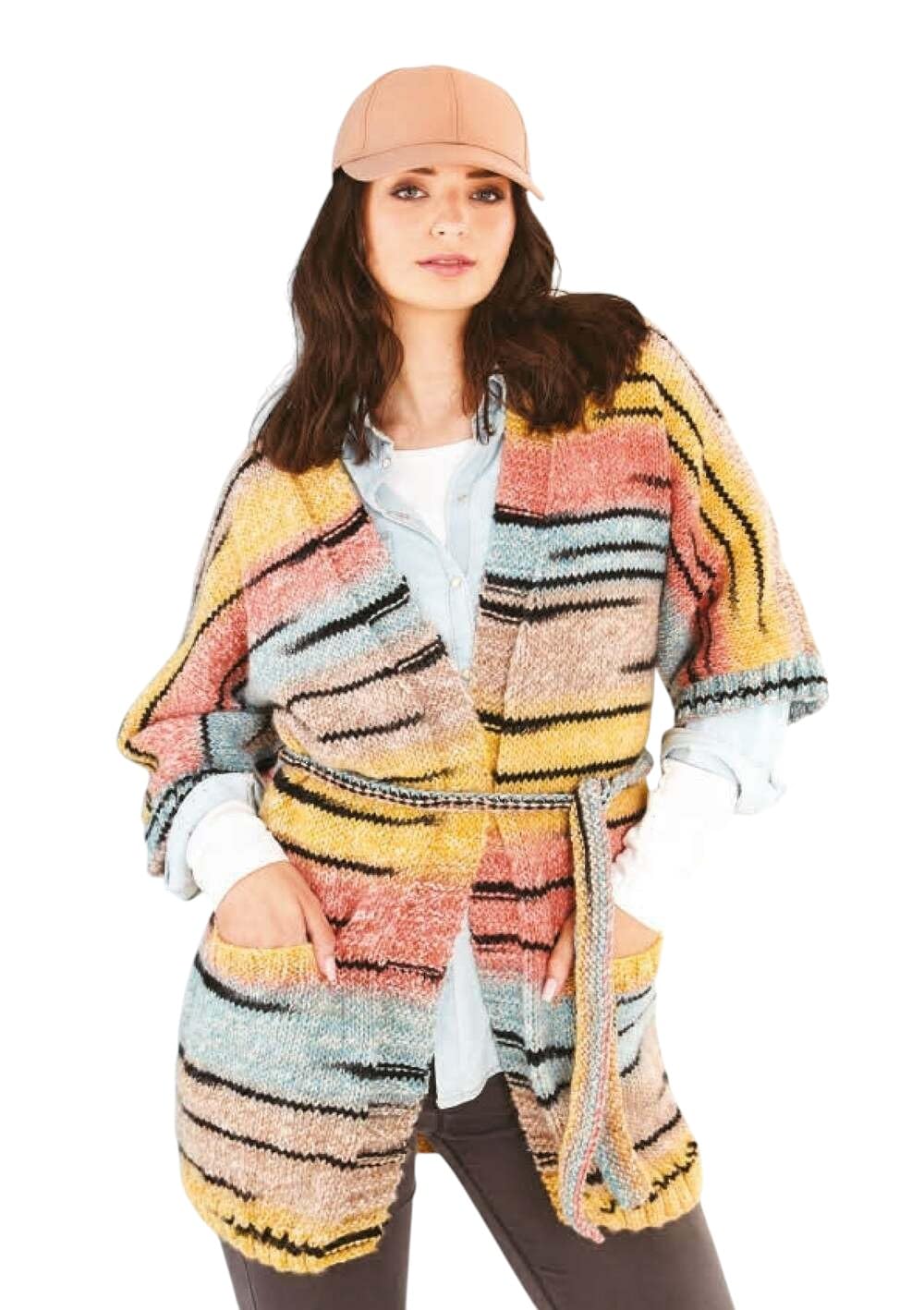 King Cole Ladies Chunky Knitting Pattern 3/4 or Long Sleeve Cardigans (5930)