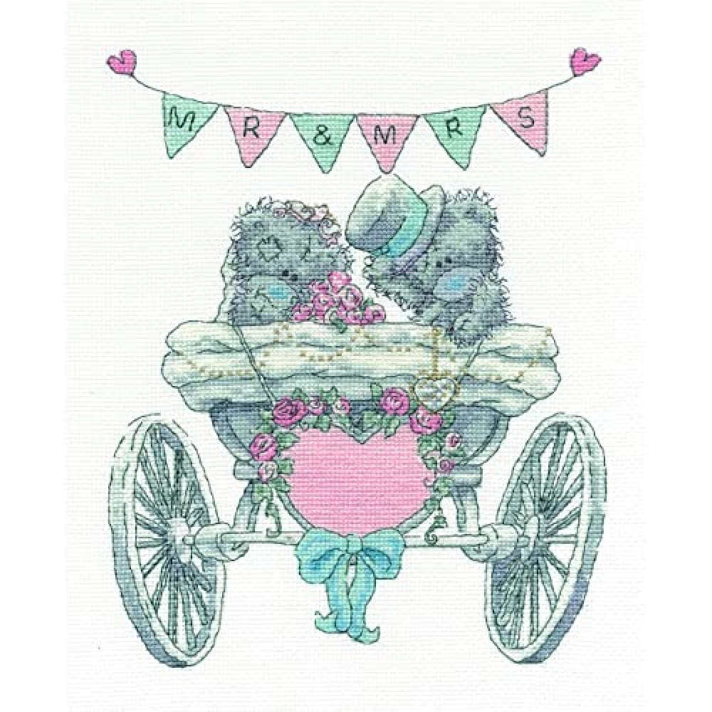 DMC "Me to You Tatty Teddy - Mr & Mrs Cross Stitch Kit, Multi-Colour