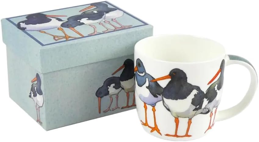 Emma Ball Oystercatchers/Seabird - Fine Bone China Coffee/Tea Boxed Mug 8.5 cm / 350 ml