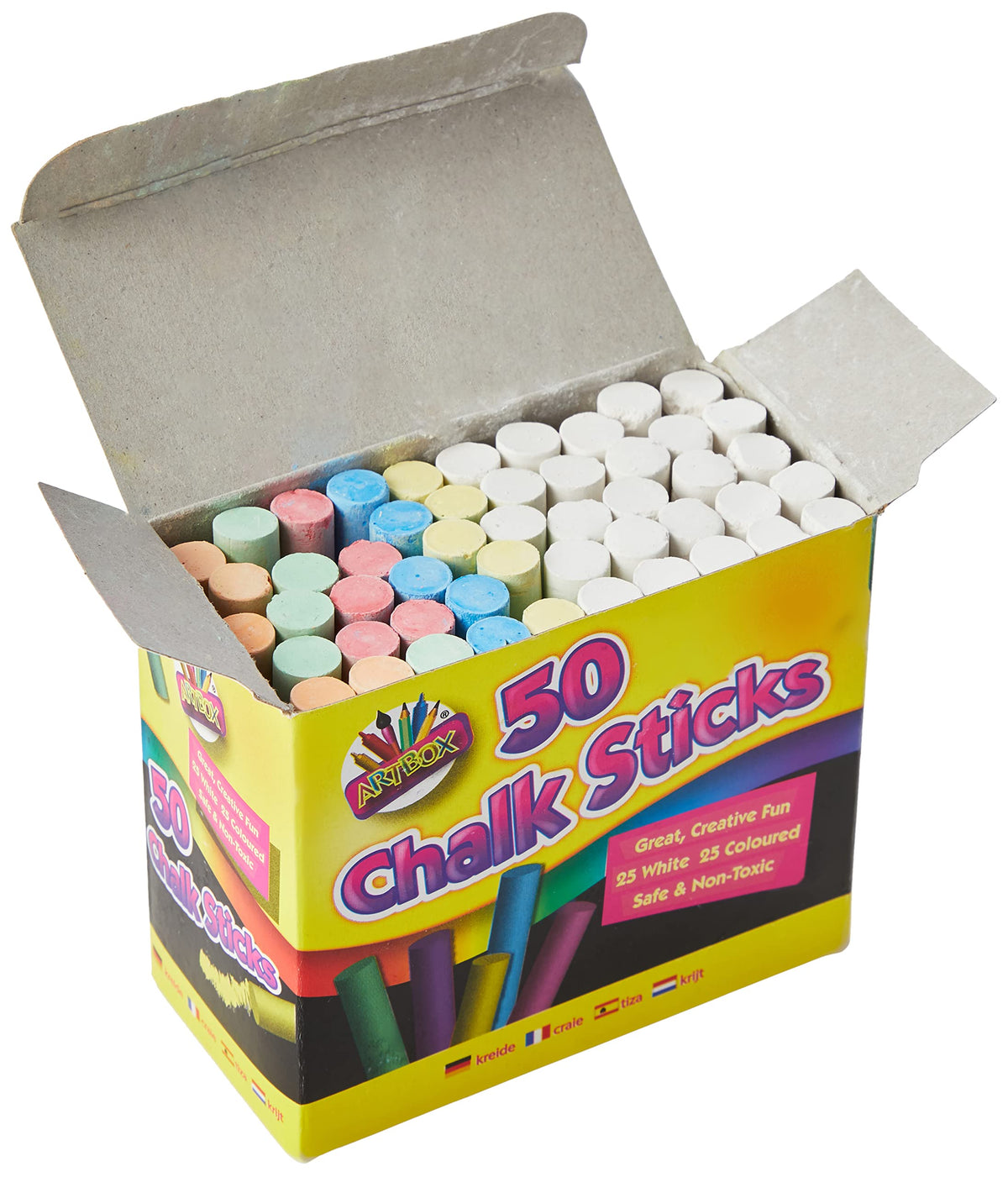 ART BOXChalks - Assorted Colours (Pack of 50)