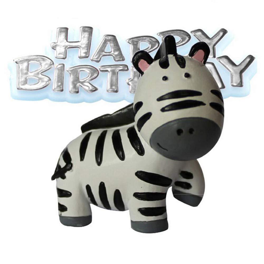 Safari Animals Birthday Resin Cake Toppers I 2 Pcs.