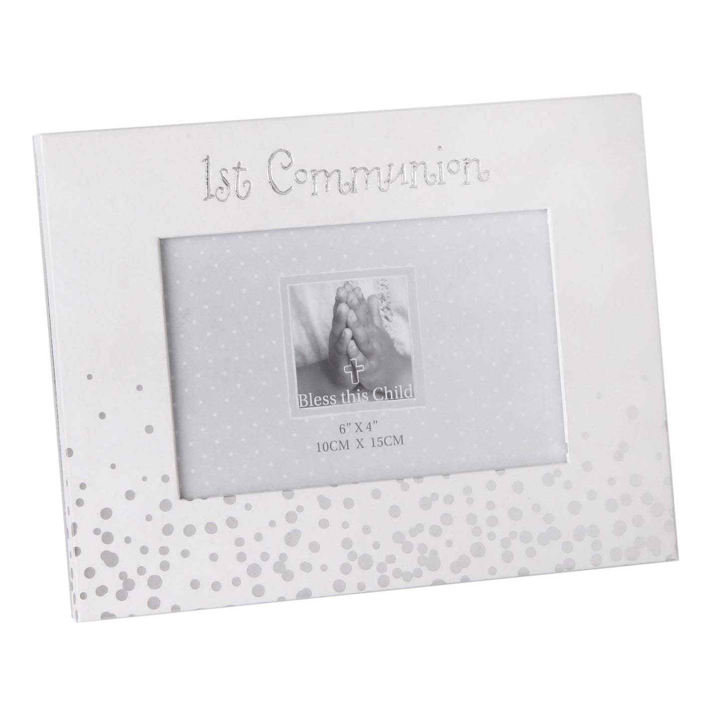 Bless This Child "1st Communion" 6x4 Photo Frame With Dots