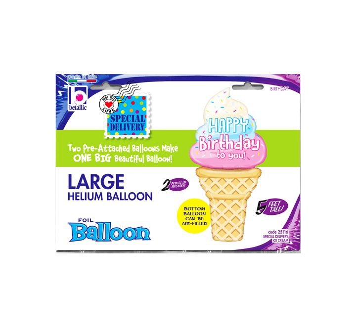 60in SPECIAL DELIVERY ICE CREAM FOIL BALLOON