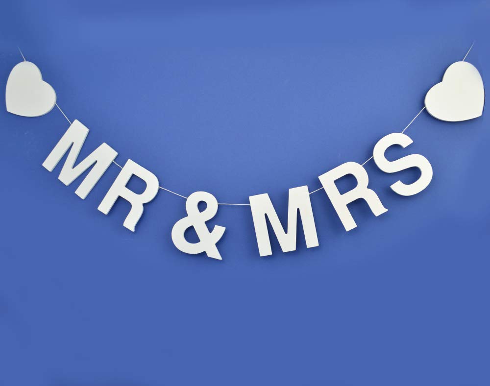 CLUB GREEN White Wood Garland MRS 100X8CM, 17.5 x 16 x 4 cm