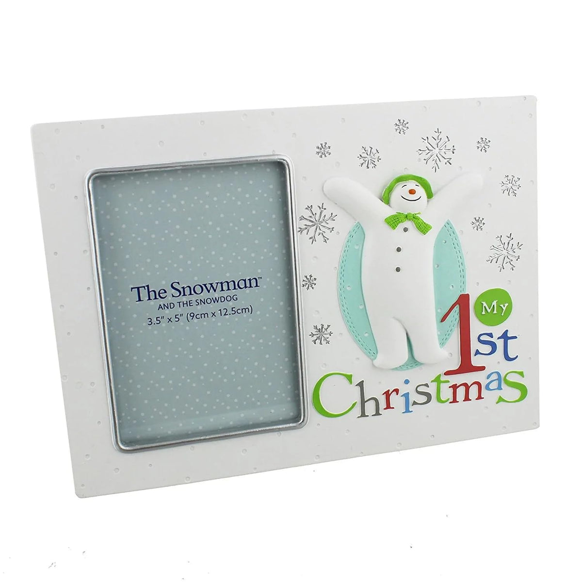 The Snowman & The Snowdog My 1st Christmas White Photo Frame 3.5" x 5" Photo