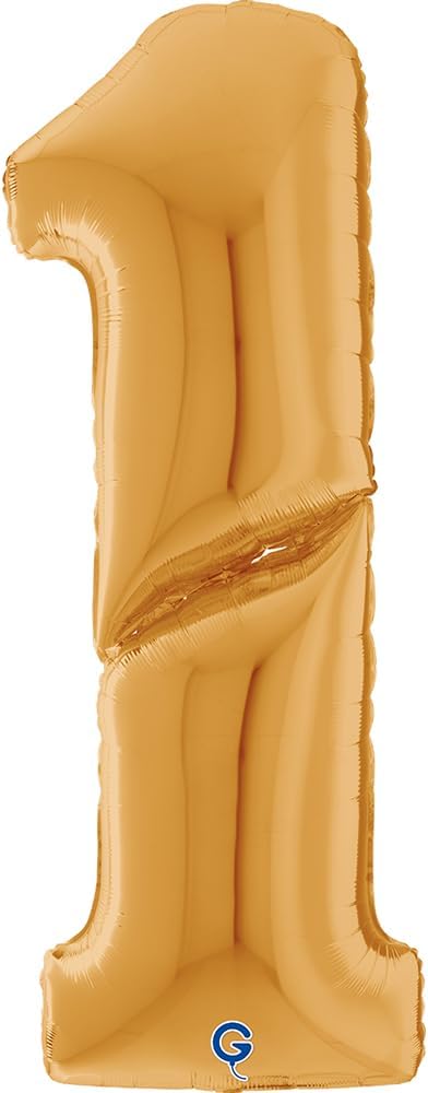 grabo Number 1 Gold Giant 64" Balloon