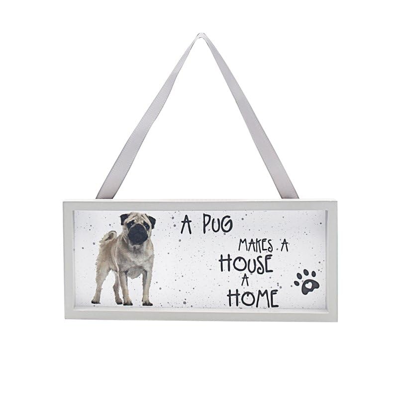 Lesser & Pavey British Designed Dog Lover Quotes Plaque | Loving Message Plaque For Home or Office | Pug Great Friendship Gifts For Birthdays - Sarah Boddy