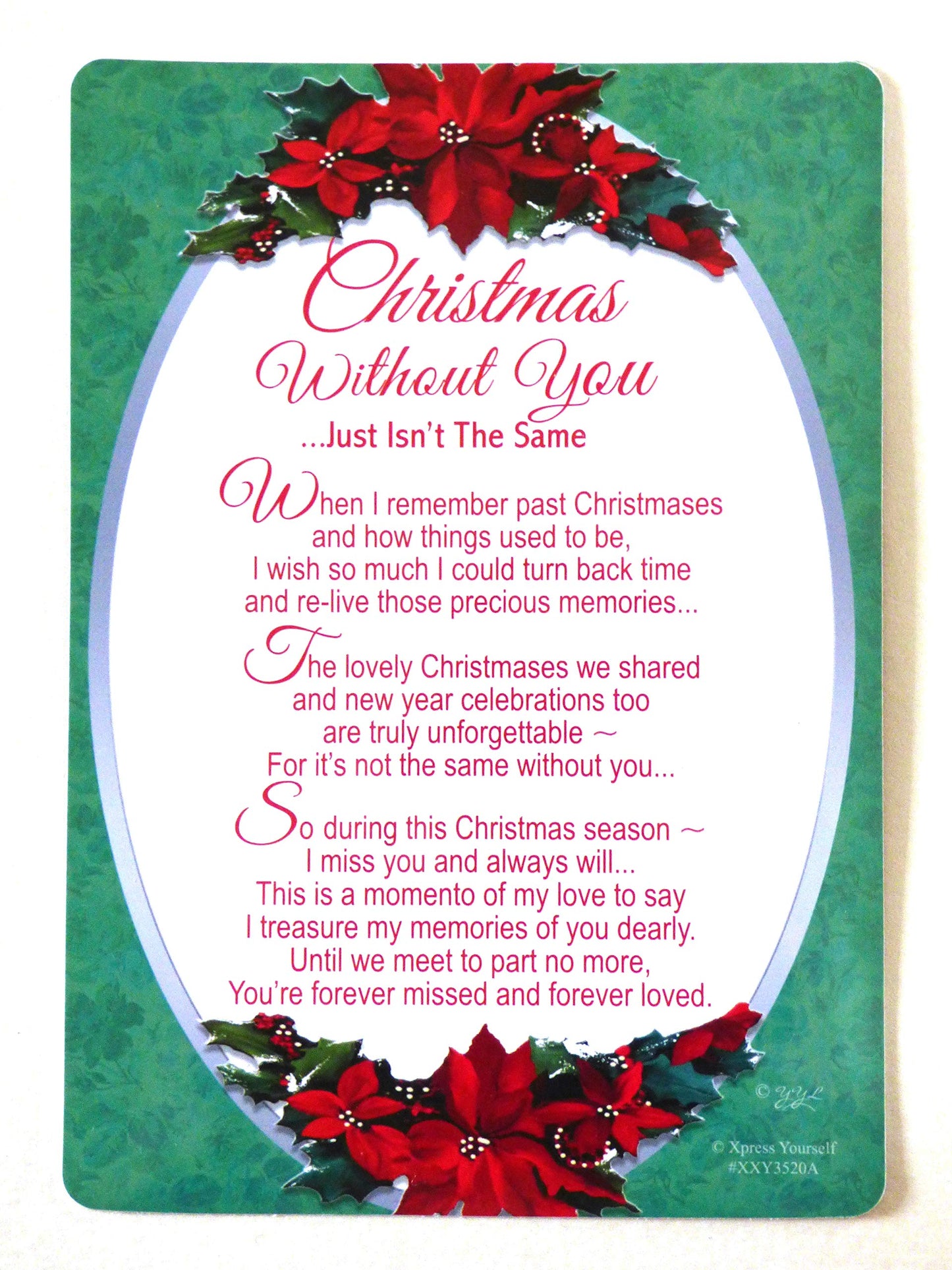 Xpress Yourself Christmas Without You .Just Isn't The Same, Graveside Memorial Christmas Card