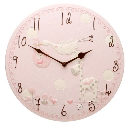 Tracey Russell - New Baby Wall Clock, Baby Girl