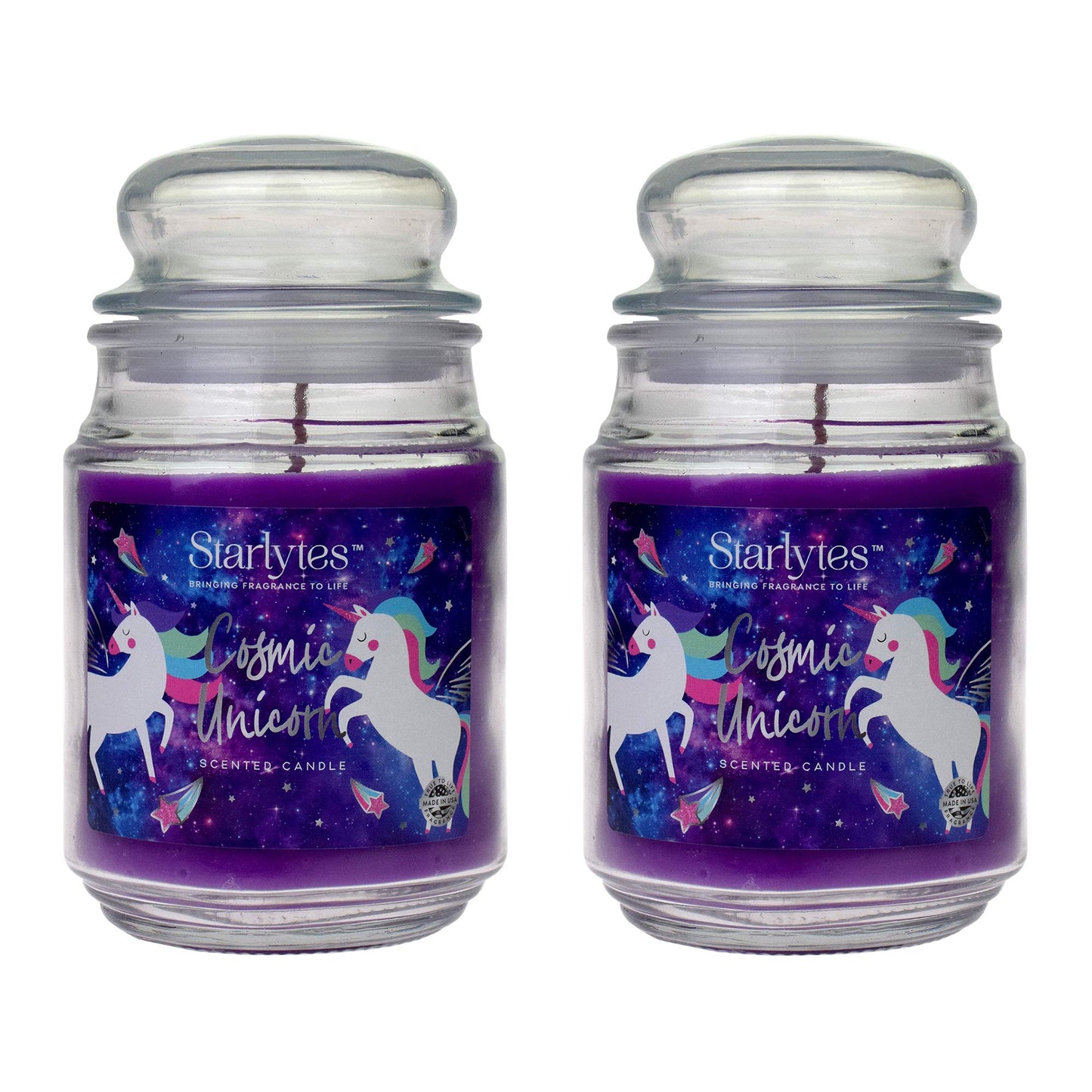 Starlytes Cosmic Unicorn Scented Candle, 125h Burn Time, 510g