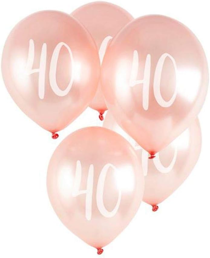 hooty balloo Rose Gold 12" Balloon No.40 (5Xpk)