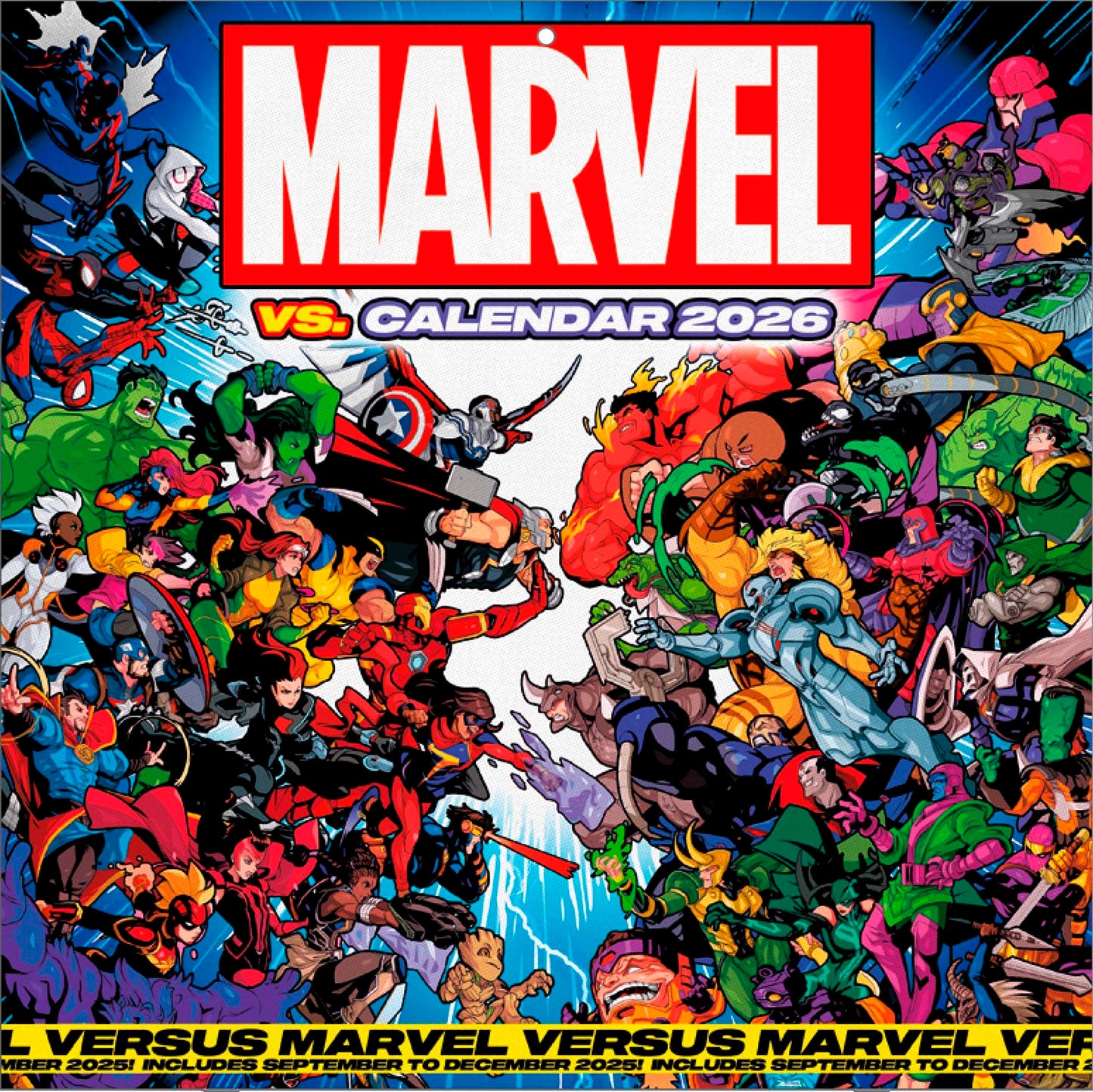 Pyramid International MARVEL 2026 Square Wall Calendar – Official 16-Month Superhero Calendar Featuring Avengers, Spider-Man & More – Gift for Marvel Fans & Comic Book Collectors