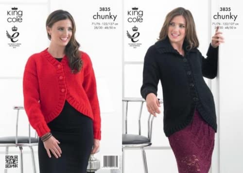 King Cole Glitz Knitting Pattern 3835 Jackets