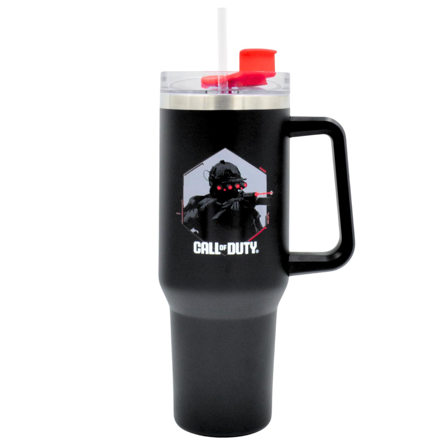 Call of Duty 40oz (1200ml) Insulated Tumbler Stainless Steel Cup with Straw and Handle for Water, Iced Tea, Coffee or Smoothie