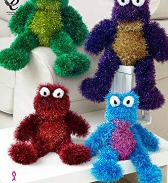 King Cole Frogs Cuddly Toys Tinsel Knitting Pattern 9048 Chunky