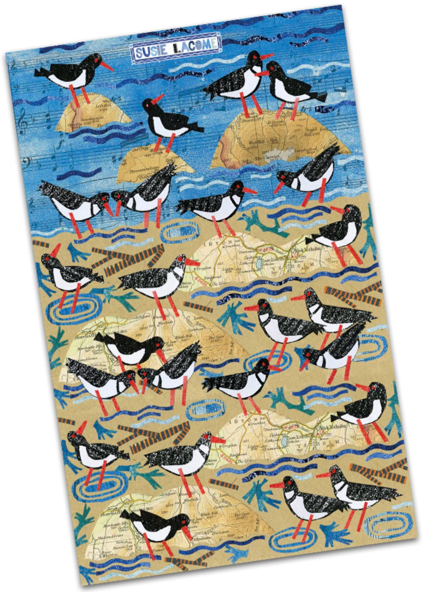 Emma Ball Tea Towel - Oystercatchers