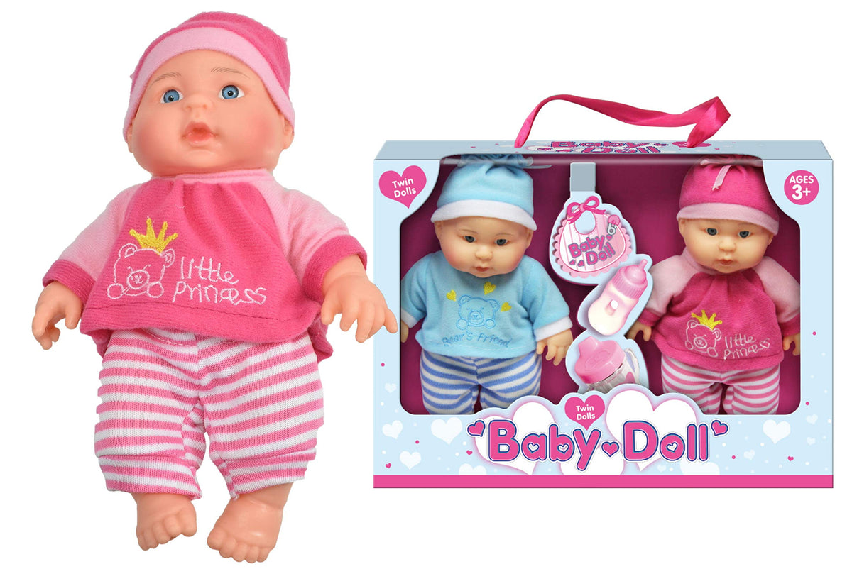 KandyToys 9" Vinyl Twin Baby Dolls