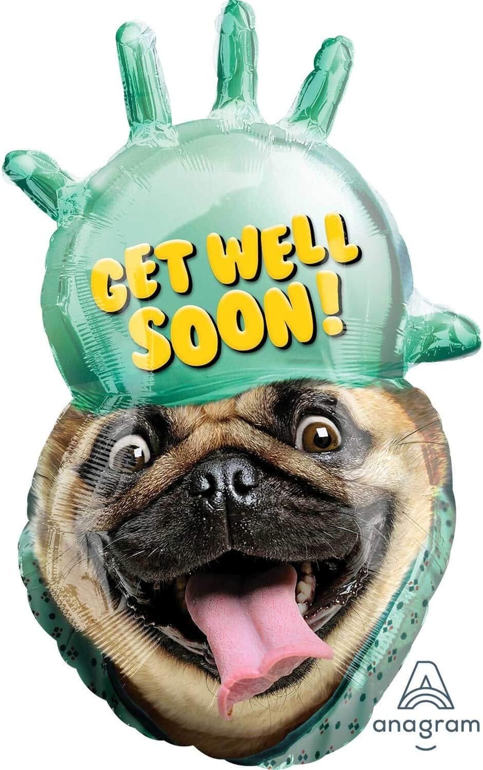 Get Well Pug 32″ Balloon