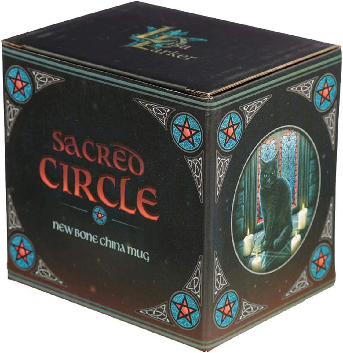 Sacred Circle Cat Lisa Parker New Bone China Mug