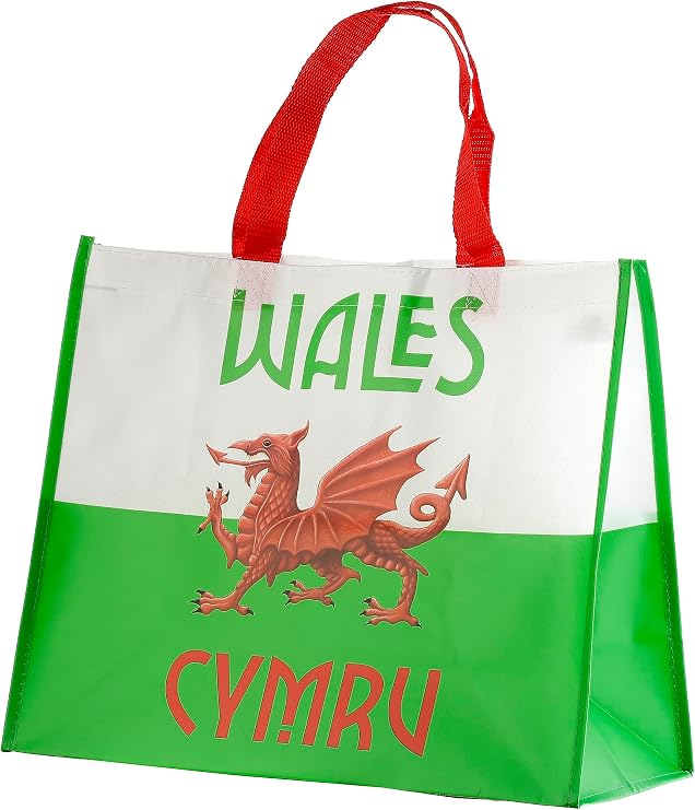 Puckator Wales Welsh Dragon Cymru Reusable Shopping Bag