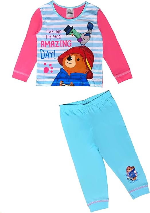 Paddington Bear Girls Pyjamas, Multicoloured, 4-5 years