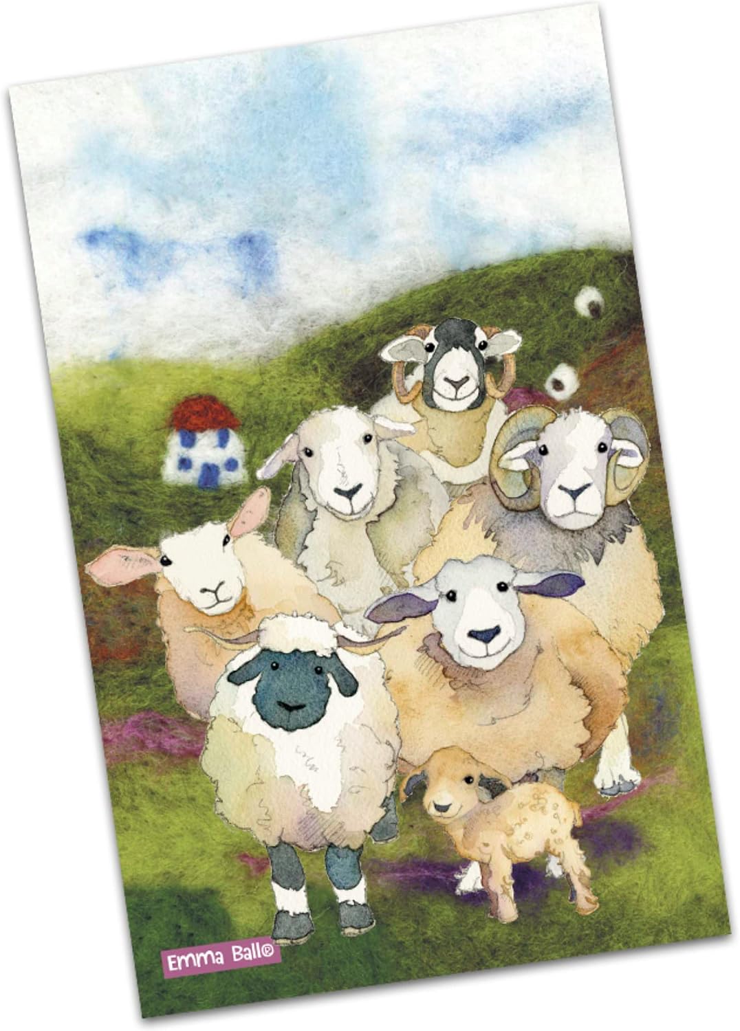 Felted SheepTea Towel
