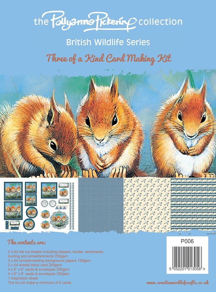 Pollyanna Pickering Three of a Kind Wildlife Card Making Kit