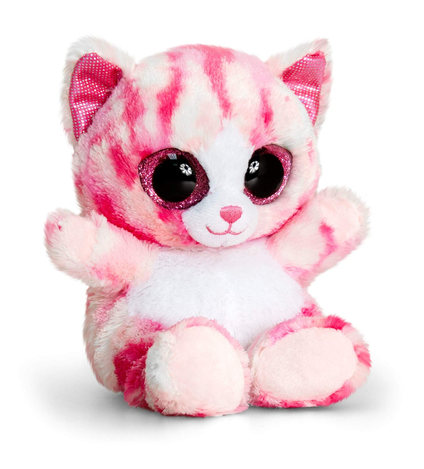Keel Toys SF0442 15 cm Animotsu Pink Cat Plush Toy