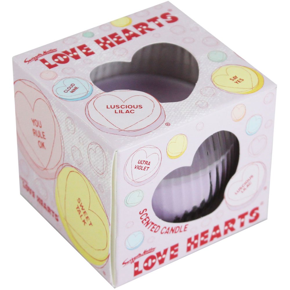 Swizzels Luscious Lilac Love Hearts Candle