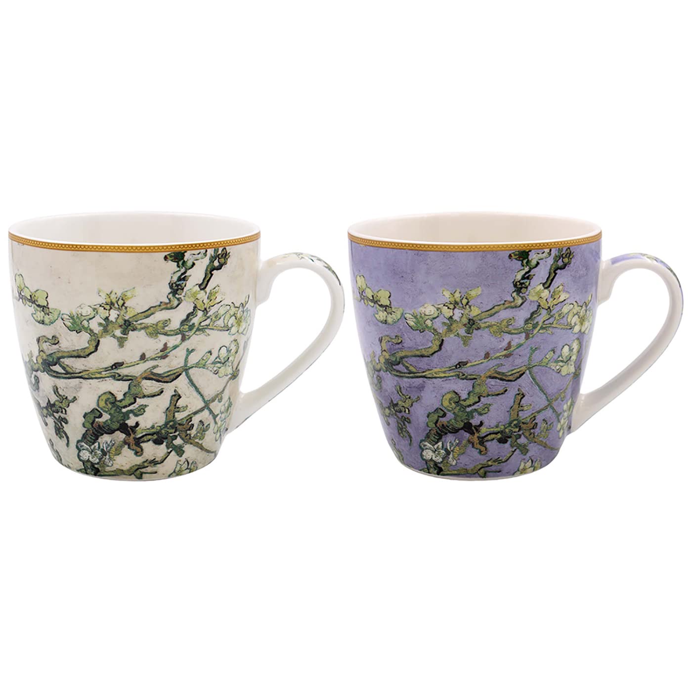 Lesser & Pavey Van Gogh Almond Blossom Breakfast Ceramic Mug Set of 2