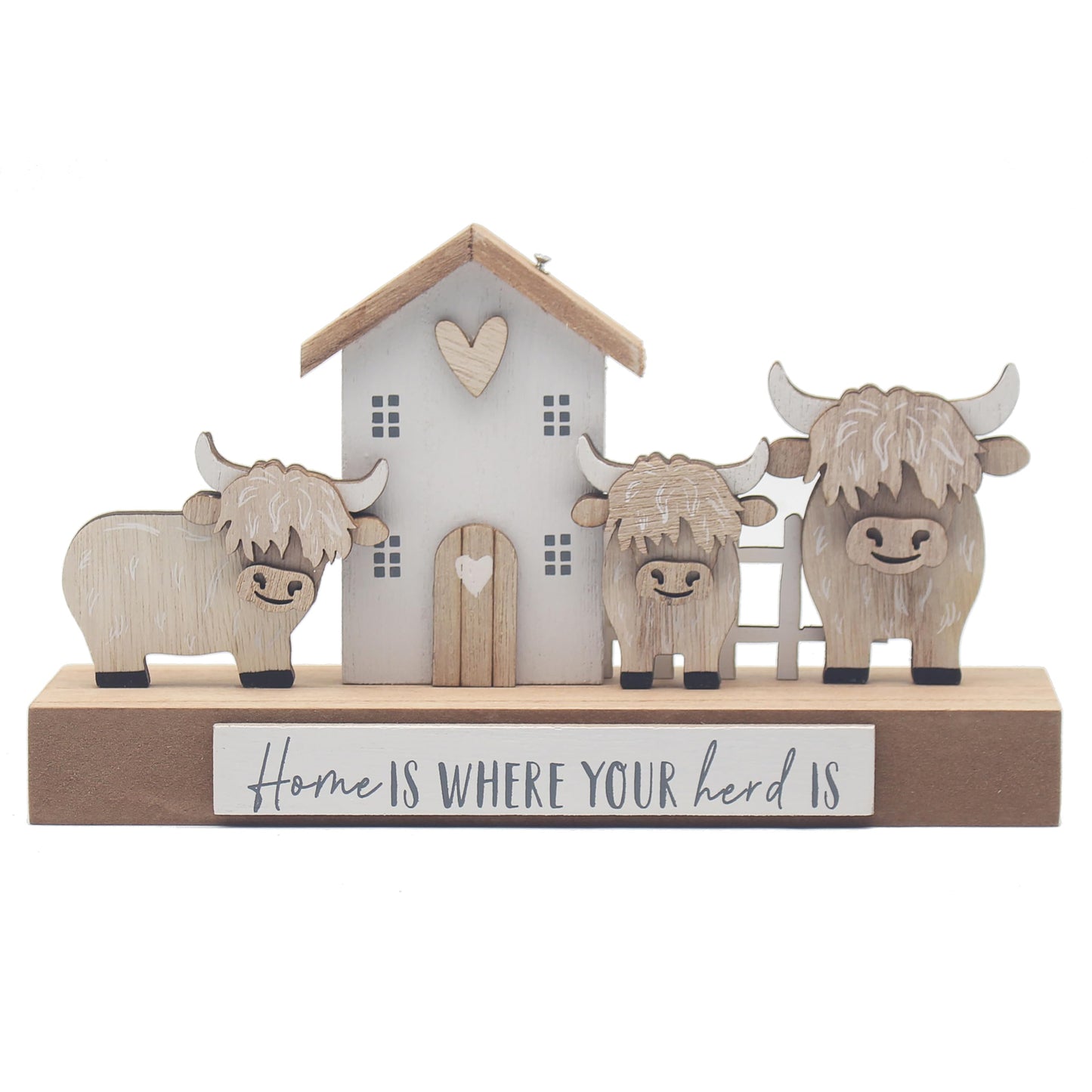 Highland Cow Stand Plaque House Home