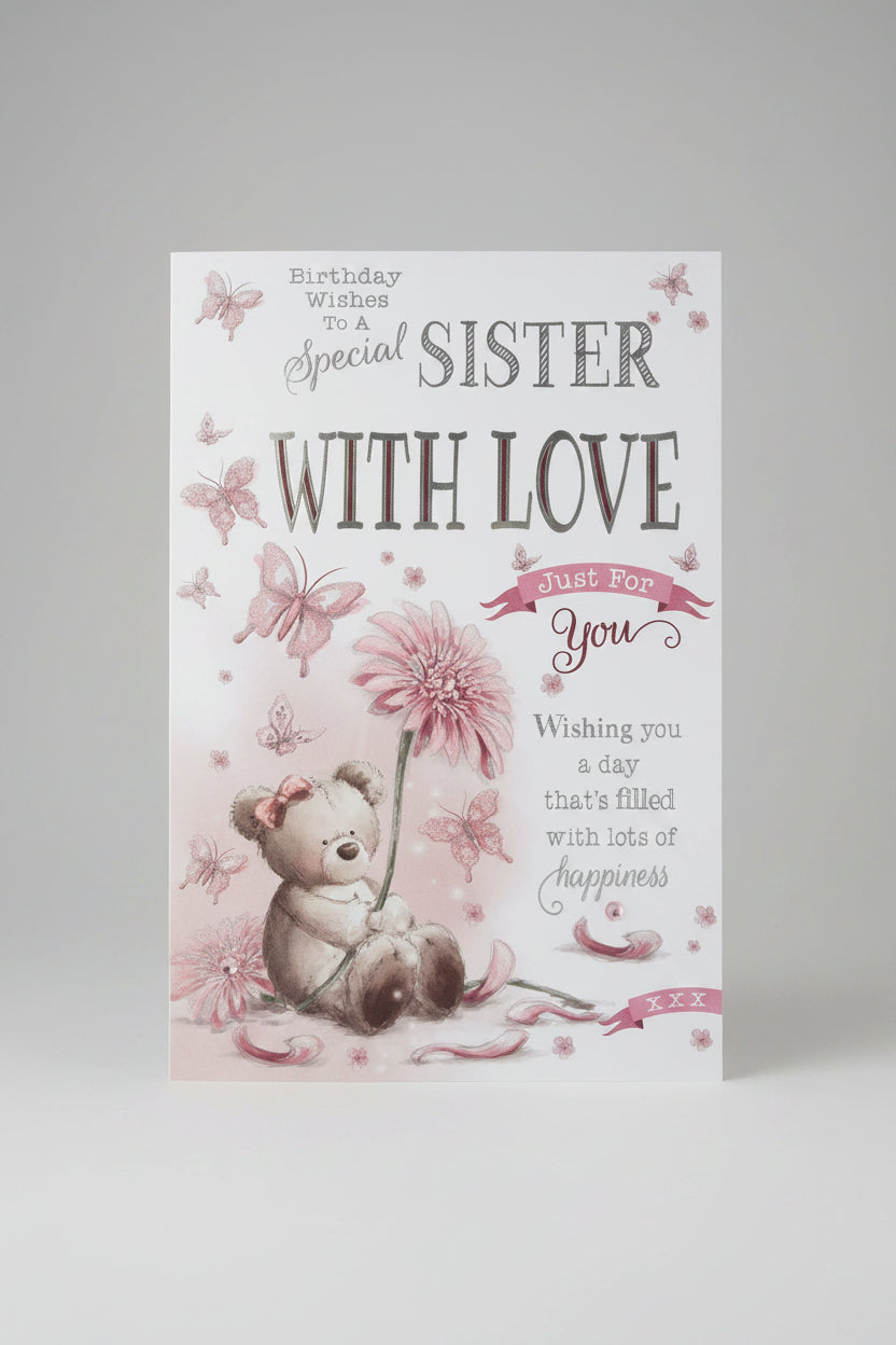 birthday wishes to a special sister with love boxed card
